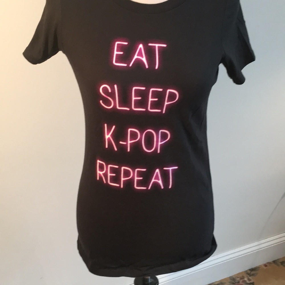 Black Matter, “Eat, Sleep, K-pop, repeat” T-shirt